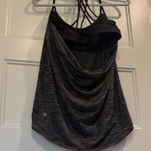 lululemon athletica Black and Charcoal Strappy Tank Top